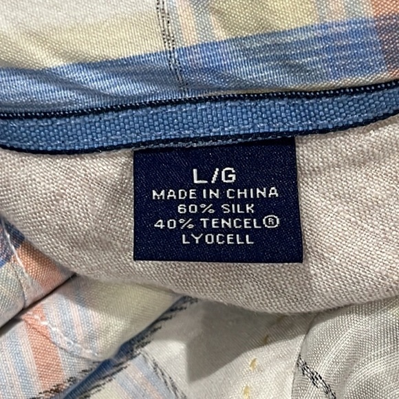 Tommy Bahama button up plaid short sleeve shirt. - Picture 3 of 8